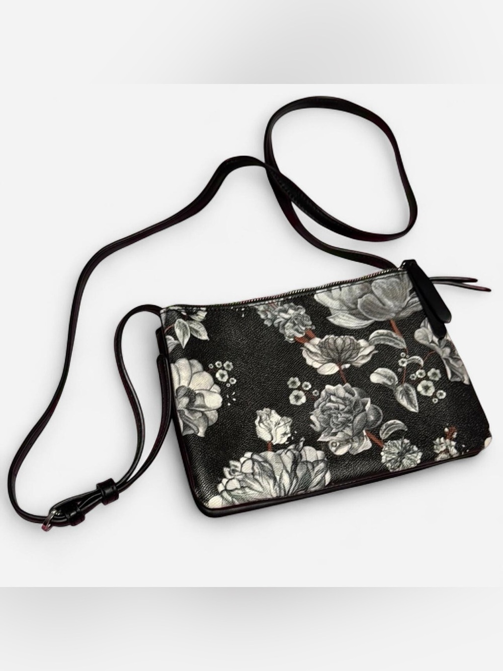 Fiorelli Black Floral Crossbody Bag — British Brand Purchased in England Elegant